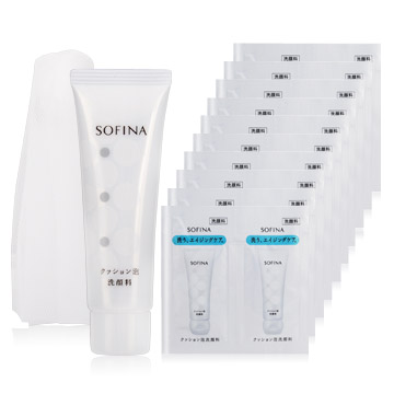SOFINA 蘇菲娜 彈力泡泡潔顏乳-附專用起泡網(30g+2.2gX10)