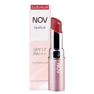 NOV娜芙 防曬潤澤唇膏SPF17‧PA+++(RD優雅紅)3.9g