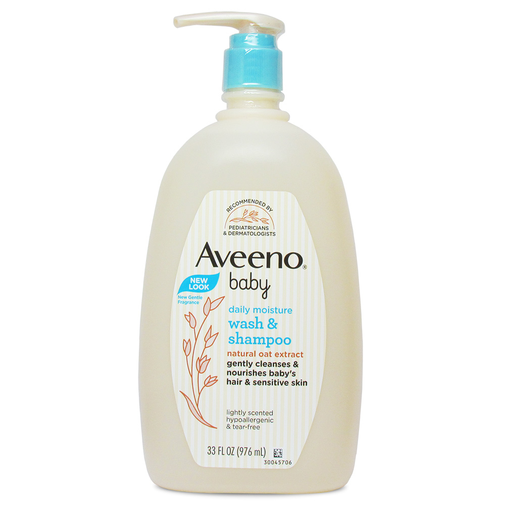 Aveeno 燕麥寶寶溫和洗髮沐浴乳 33oz / 976ml 壓頭家庭號 微香 不流淚 原裝包裝