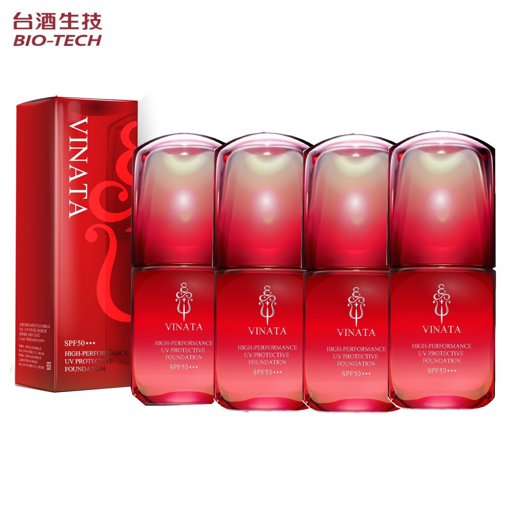 TTL 台酒生技】高機能酒粕無瑕水粉底SPF50★★★ 30g(4入)