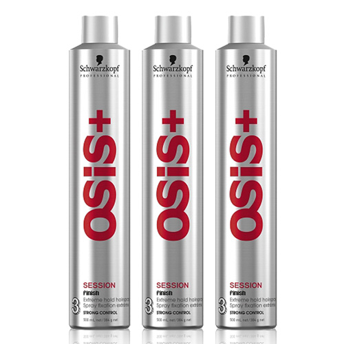 Schwarzkopf施華蔻 OSIS SESSION 黑炫風/黑旋風特強定型霧 3號500ML (3入)